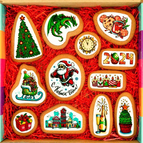Подарочный набор новогоднего печенья №12