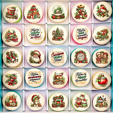 Макаруны "Ветки новогодней ели" - 25 шт.