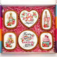 Набор печенья "Маленькие радости" на 8 марта 6 шт