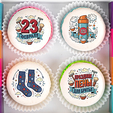 Макаруны на 23 февраля 4 шт