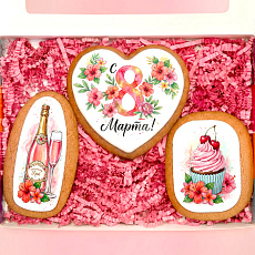 Набор печенья "Маленькие радости" на 8 марта 3 шт