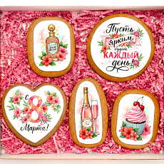 Набор пряников "Маленькие радости" на 8 марта 5 шт
