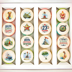 Макаруны С днем защитника отечества 16 шт