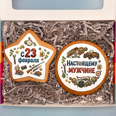 Набор печенья "Формат успеха" на 23 февраля, 2 шт