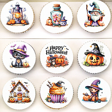 Капкейки Helloween с мастикой 9 шт